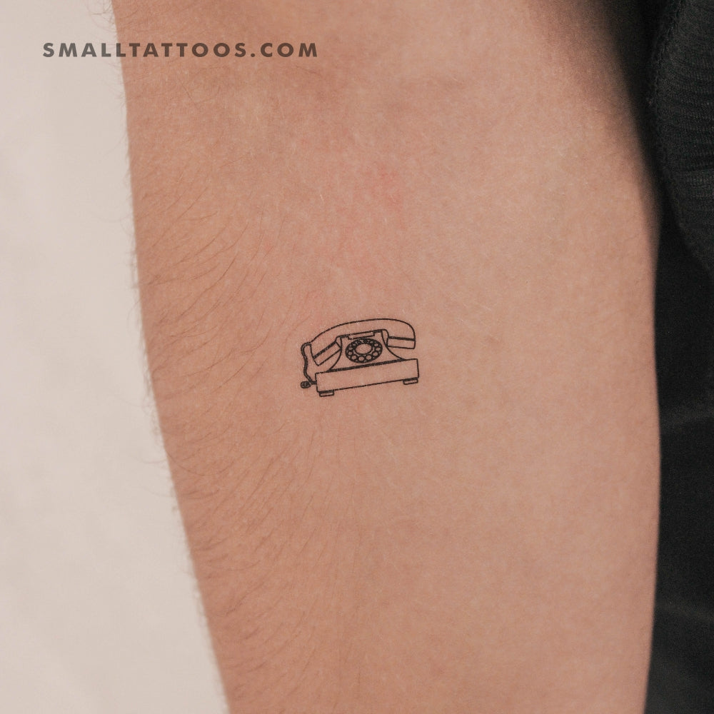 Tatuaje temporal de teléfono vintage (juego de 3)