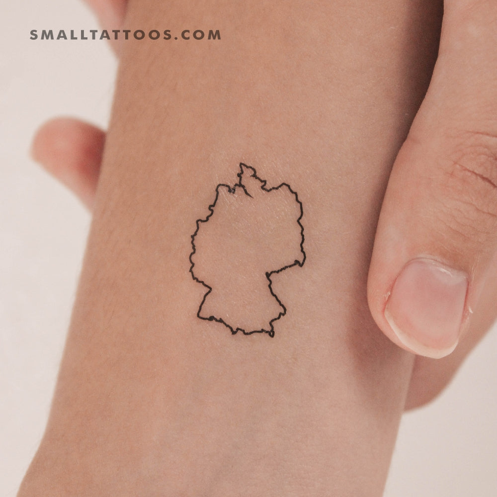 Tatuaje temporal del contorno del mapa de Alemania (juego de 3)