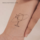 Wine Traveller Temporary Tattoo by Cagri Durmaz (Set of 3)