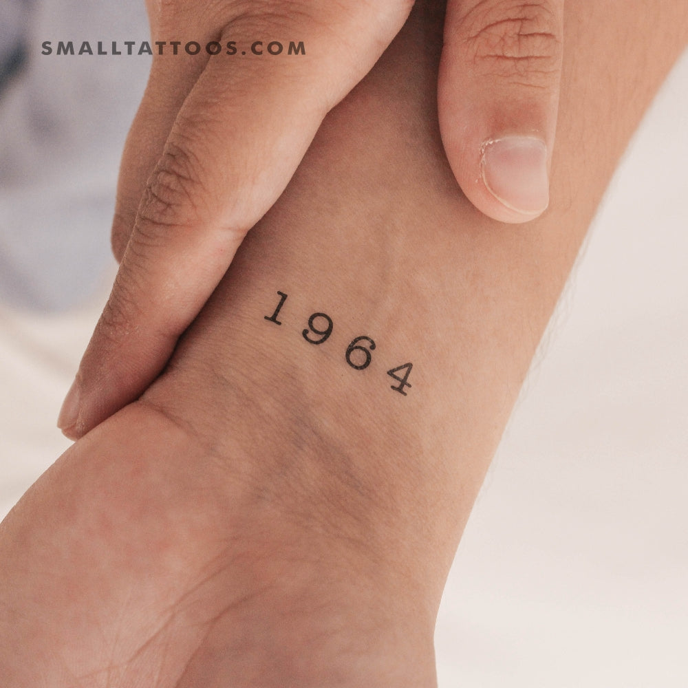 Tatuaje temporal del año de nacimiento 1964 (juego de 3)