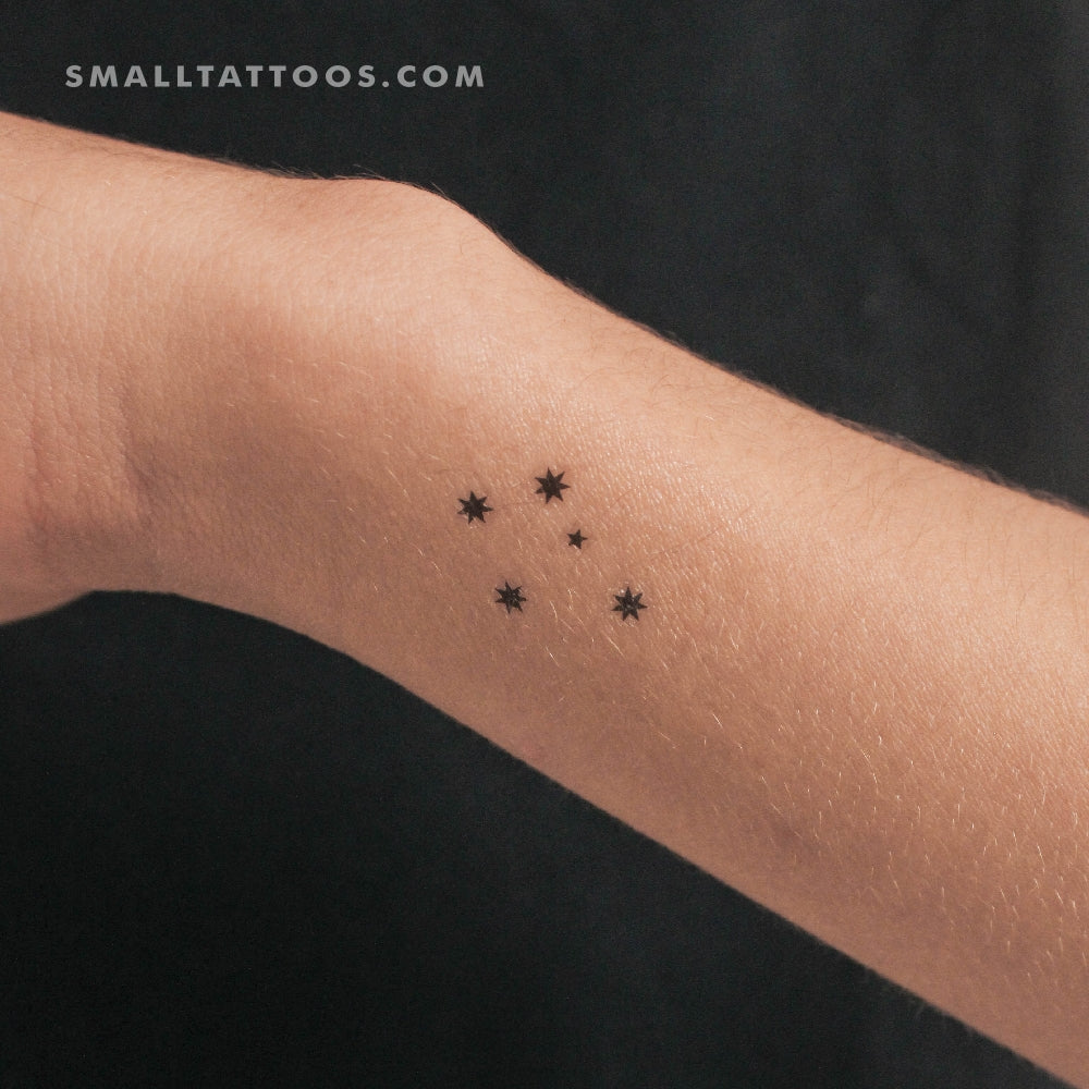 Tatuaje temporal de la constelación de la Cruz (juego de 3)