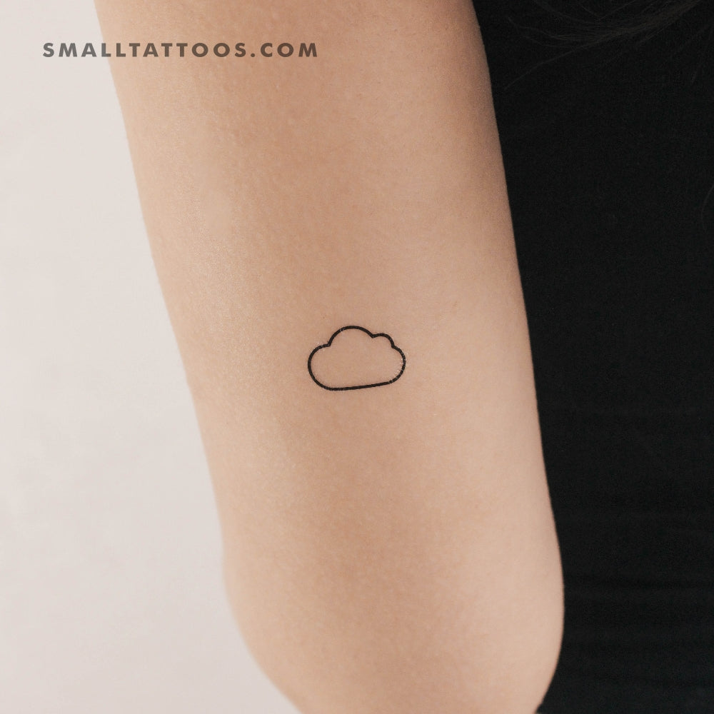 Tatuaje temporal de nube (juego de 3)