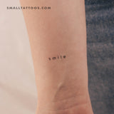 Little 'Smile' Temporary Tattoo (Set of 3)