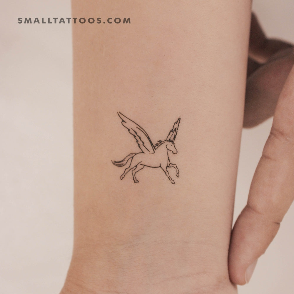 Tatuaje temporal de Pegaso (juego de 3)