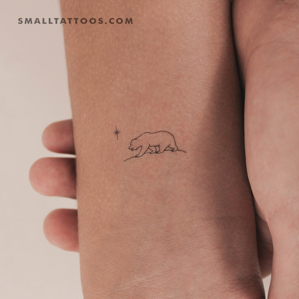 Tatuaje temporal de oso de California (juego de 3)