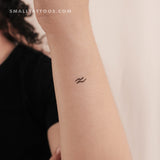 Z Handwritten Letter Temporary Tattoo (Set of 3)