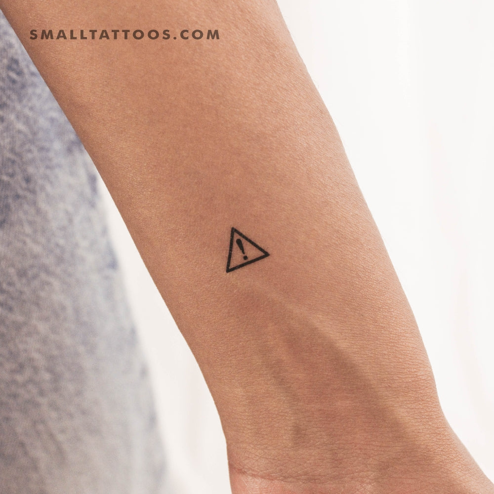 Tatuaje temporal con símbolo de precaución (juego de 3)