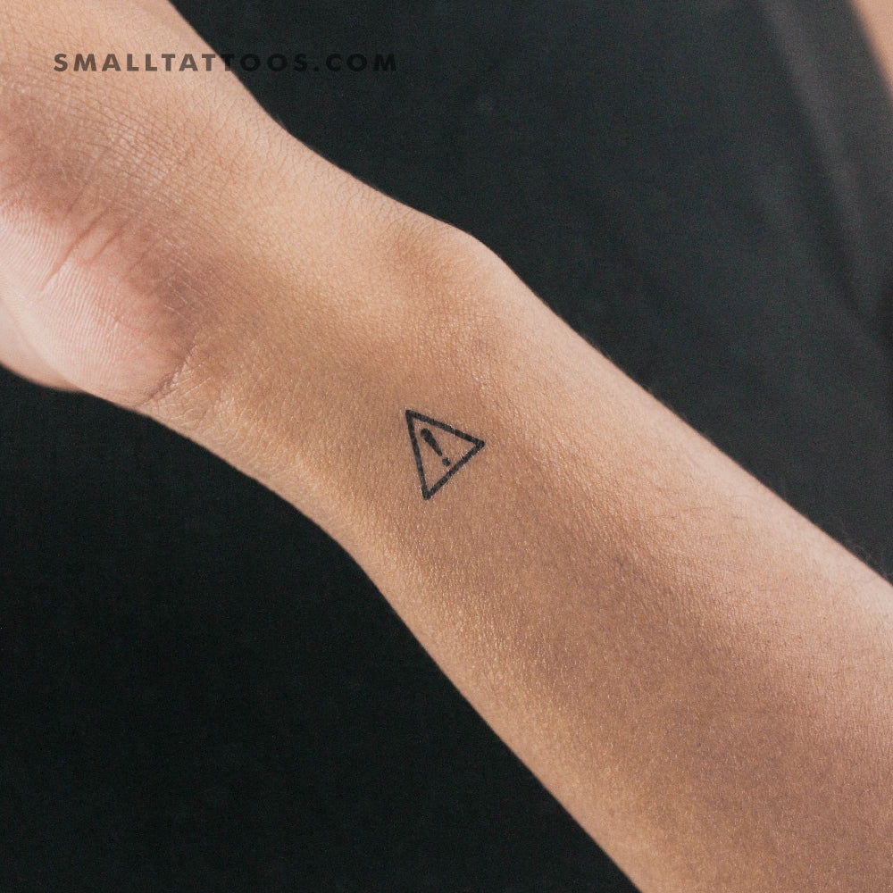 Tatuaje temporal con símbolo de precaución (juego de 3)