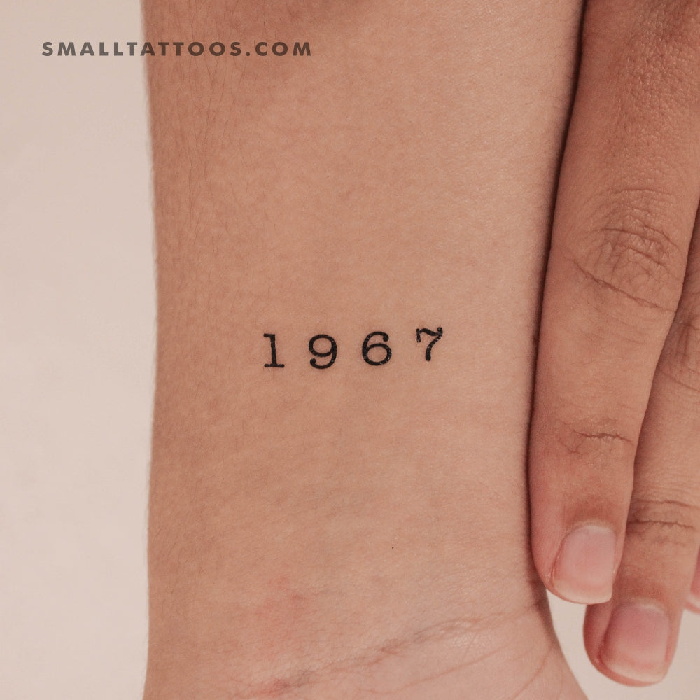 Tatuaje temporal del año de nacimiento 1967 (juego de 3)
