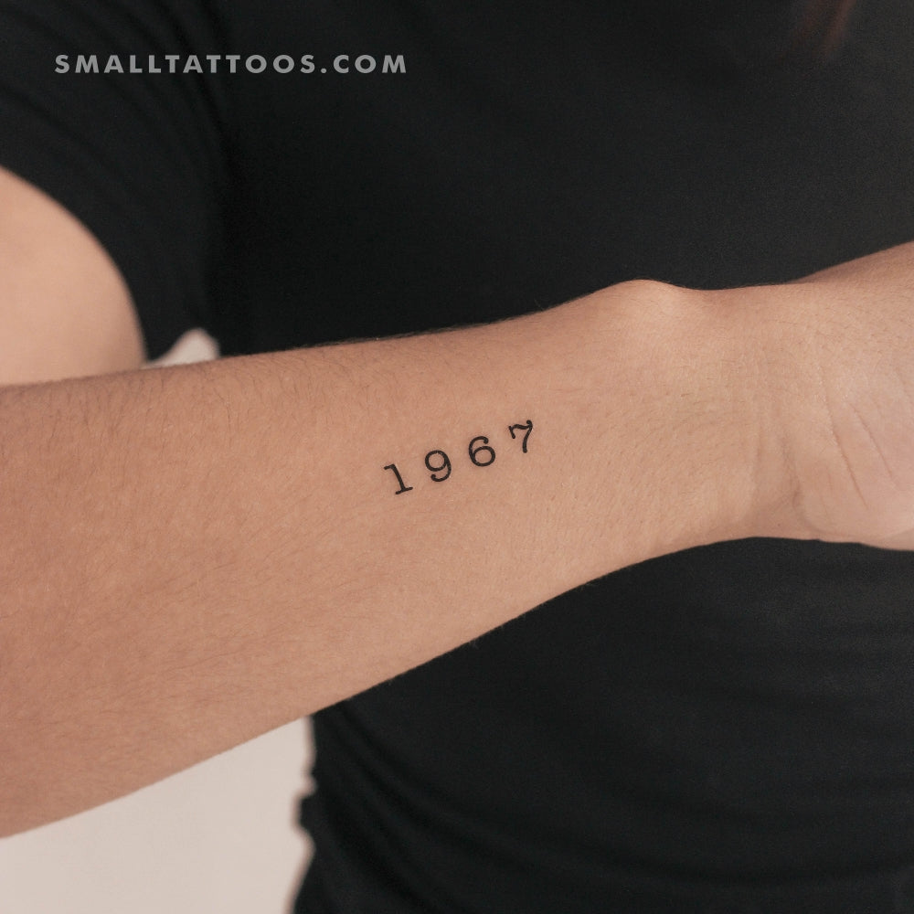 Tatuaje temporal del año de nacimiento 1967 (juego de 3)