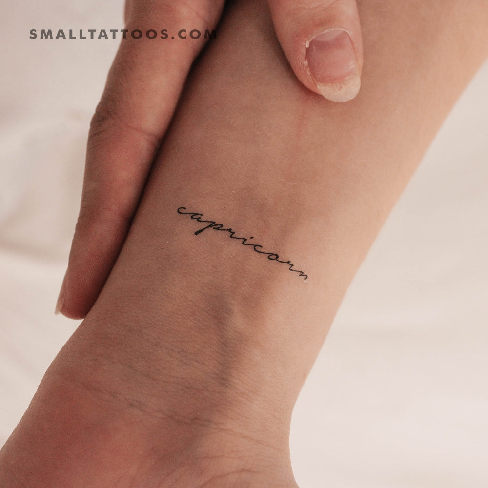 Capricorn Temporary Tattoo - Set of 3