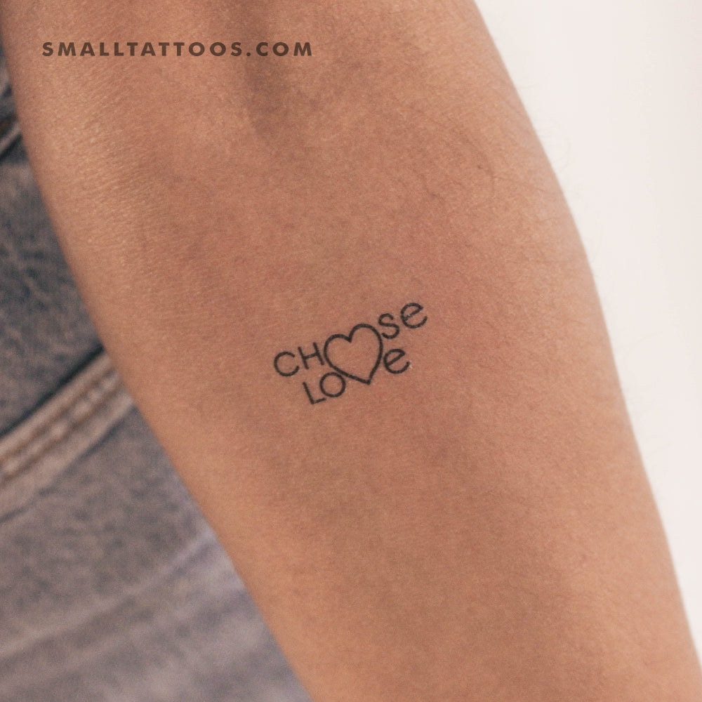 Tatuaje temporal "Little Choose Love" - Juego de 3