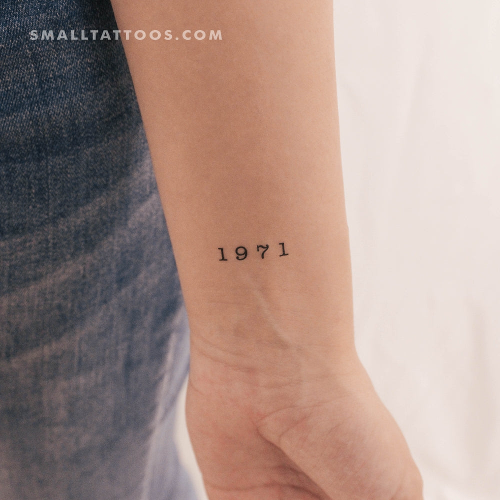 Tatuaje temporal del año de nacimiento 1971 (juego de 3)