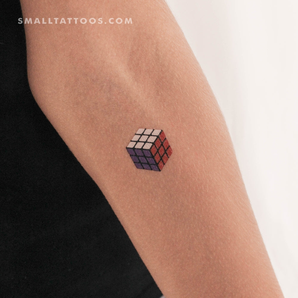 Rubik's Cube Temporary Tattoo - Set of 3