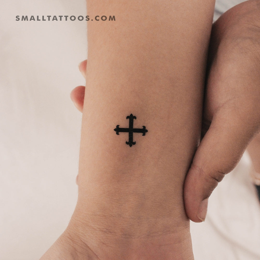 Tatuaje temporal de Cross Fleury - Juego de 3