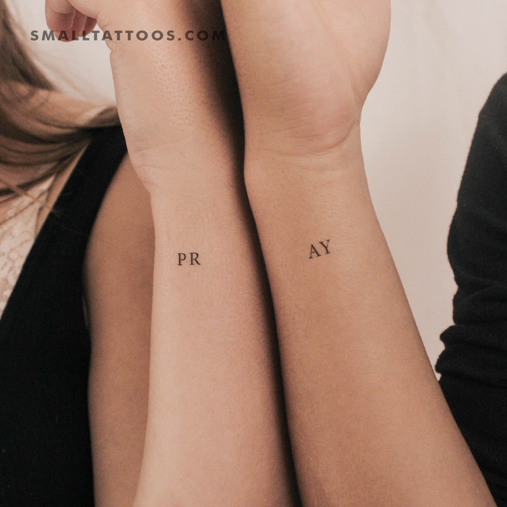 Tatuaje temporal a juego "Pray" (juego de 3)