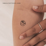 Small Planet Earth (Africa) Temporary Tattoo (Set of 3)