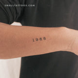 1988 Birth Year Temporary Tattoo (Set of 3)