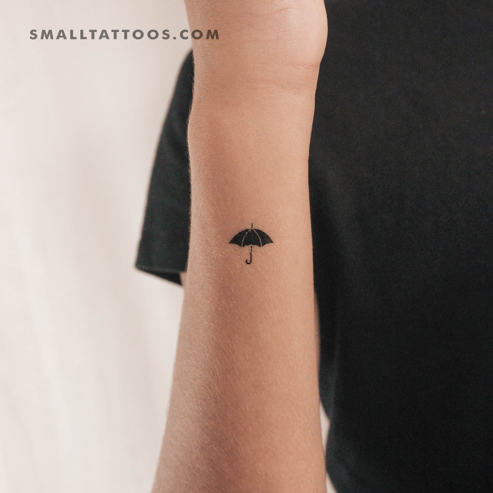 Tatuaje temporal de paraguas pequeño (juego de 3)