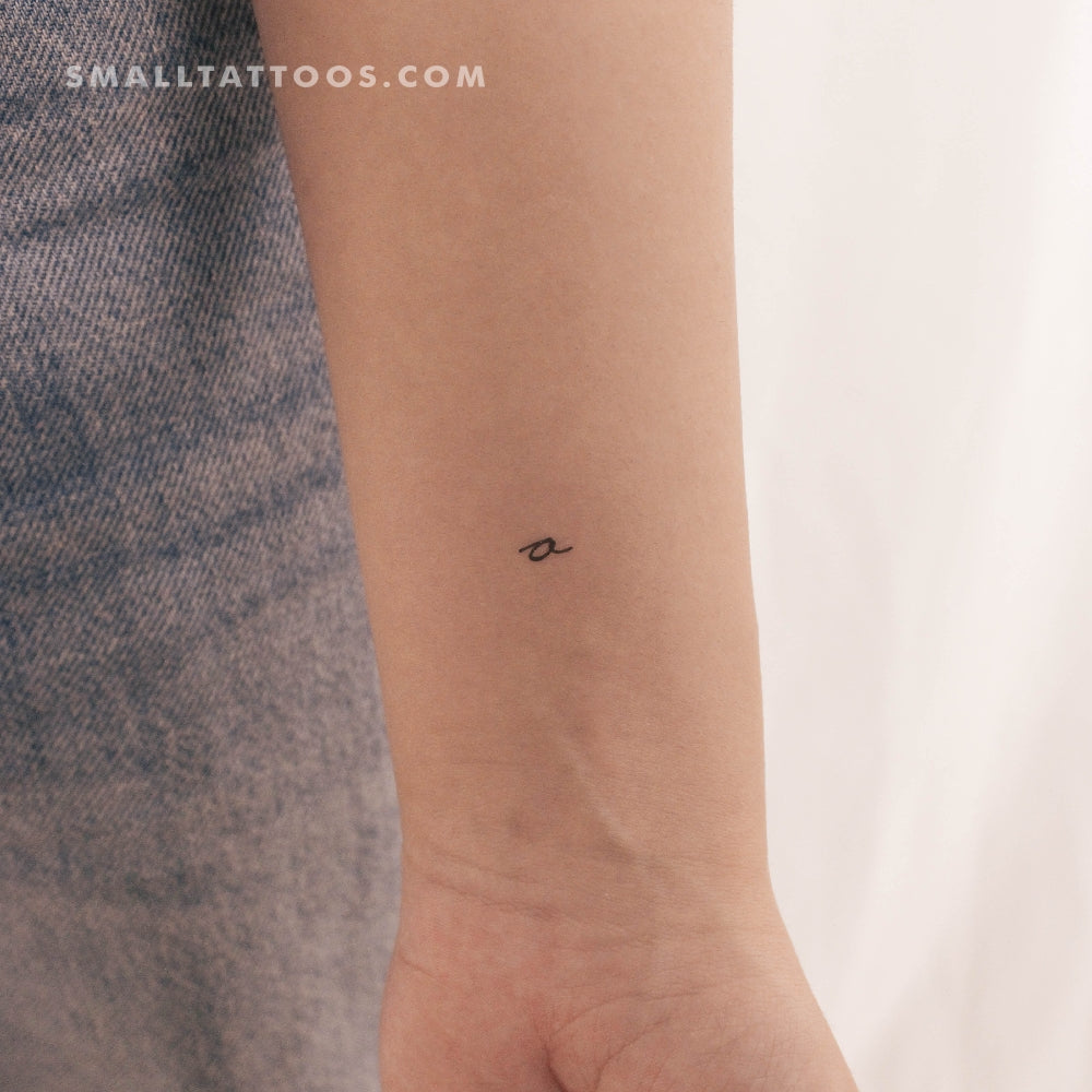 Tatuaje temporal de letra O manuscrita (juego de 3)