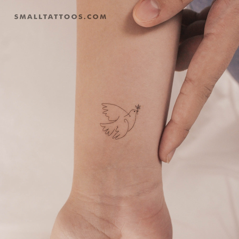 Dove Of Peace Temporary Tattoo (Set of 3) – Small Tattoos