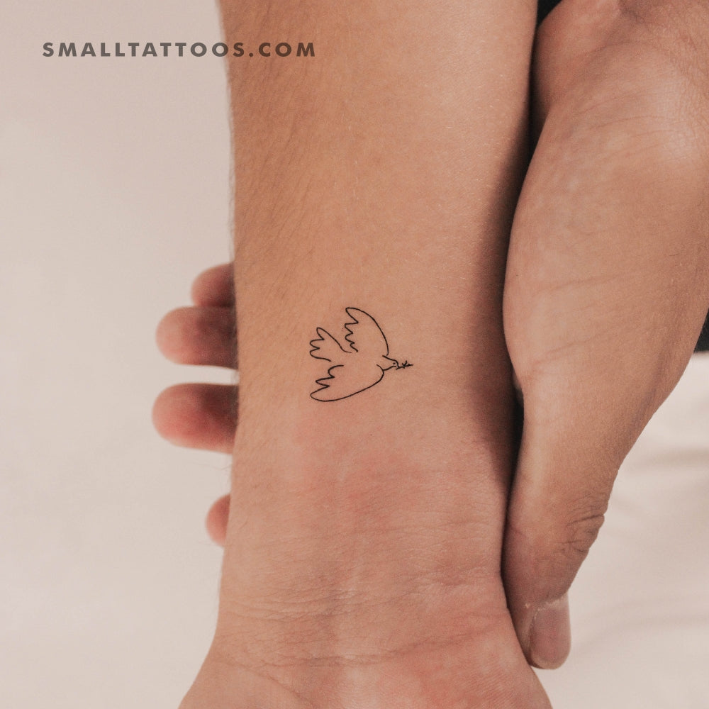 Tatuaje temporal de la Paloma de la Paz (juego de 3)
