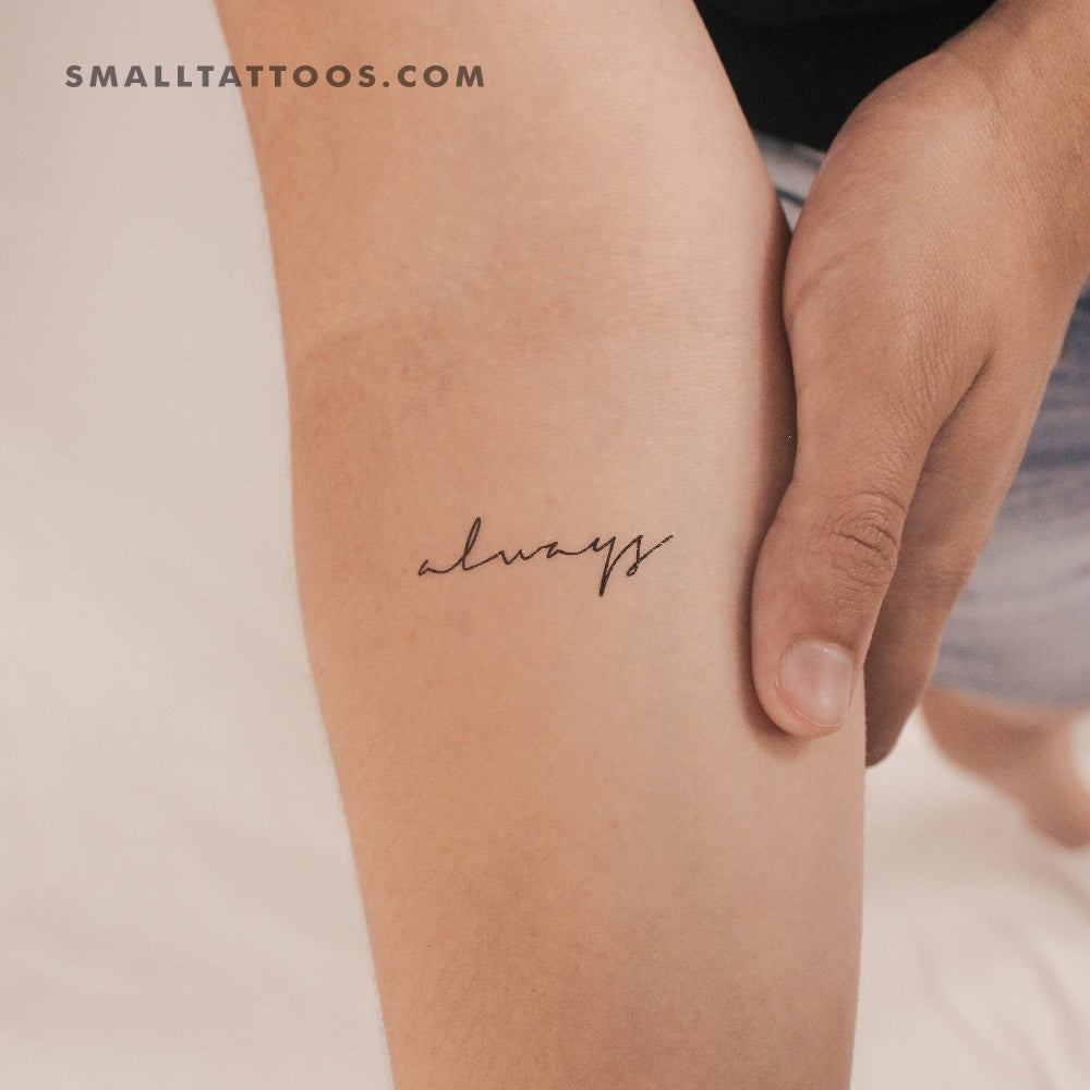Tatuaje temporal "Fuente manuscrita Always" (juego de 3)