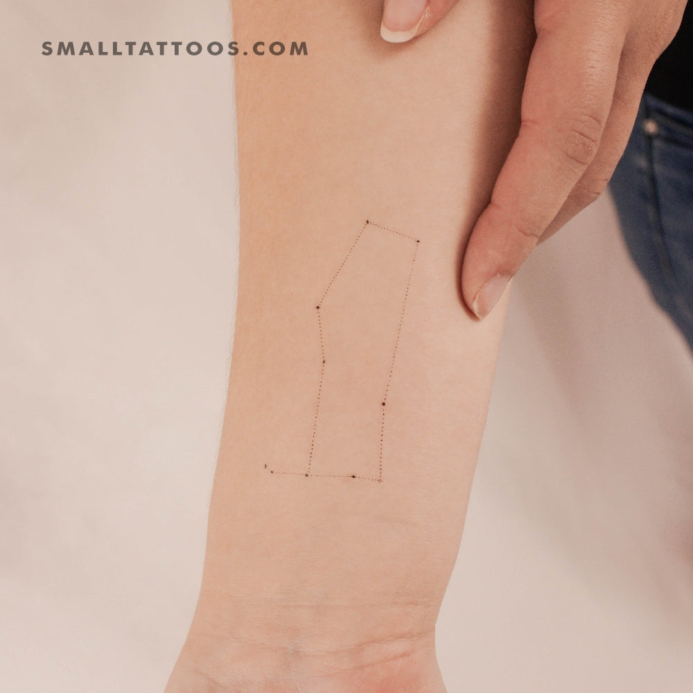 Tatuaje temporal minimalista de la constelación de Géminis de Puntuak (juego de 3)