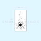 Eye Fire Temporary Tattoo by Cagri Durmaz (Set of 3)