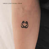Double Arabic Waw Temporary Tattoo (Set of 3)