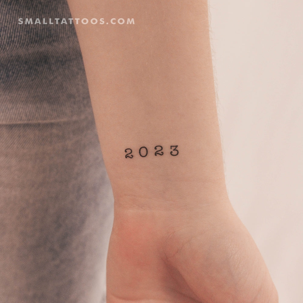 Tatuaje temporal del año de nacimiento 2023 (juego de 3)