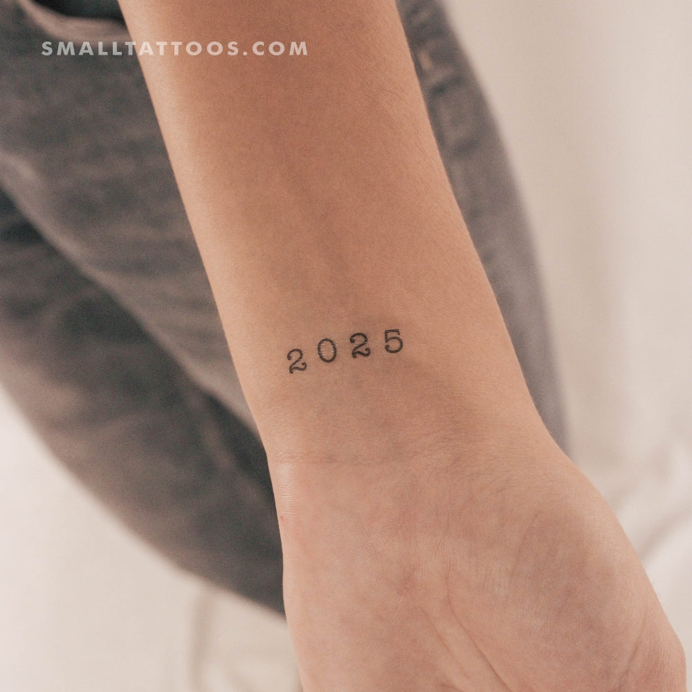Tatuaje temporal del año de nacimiento 2025 (juego de 3)