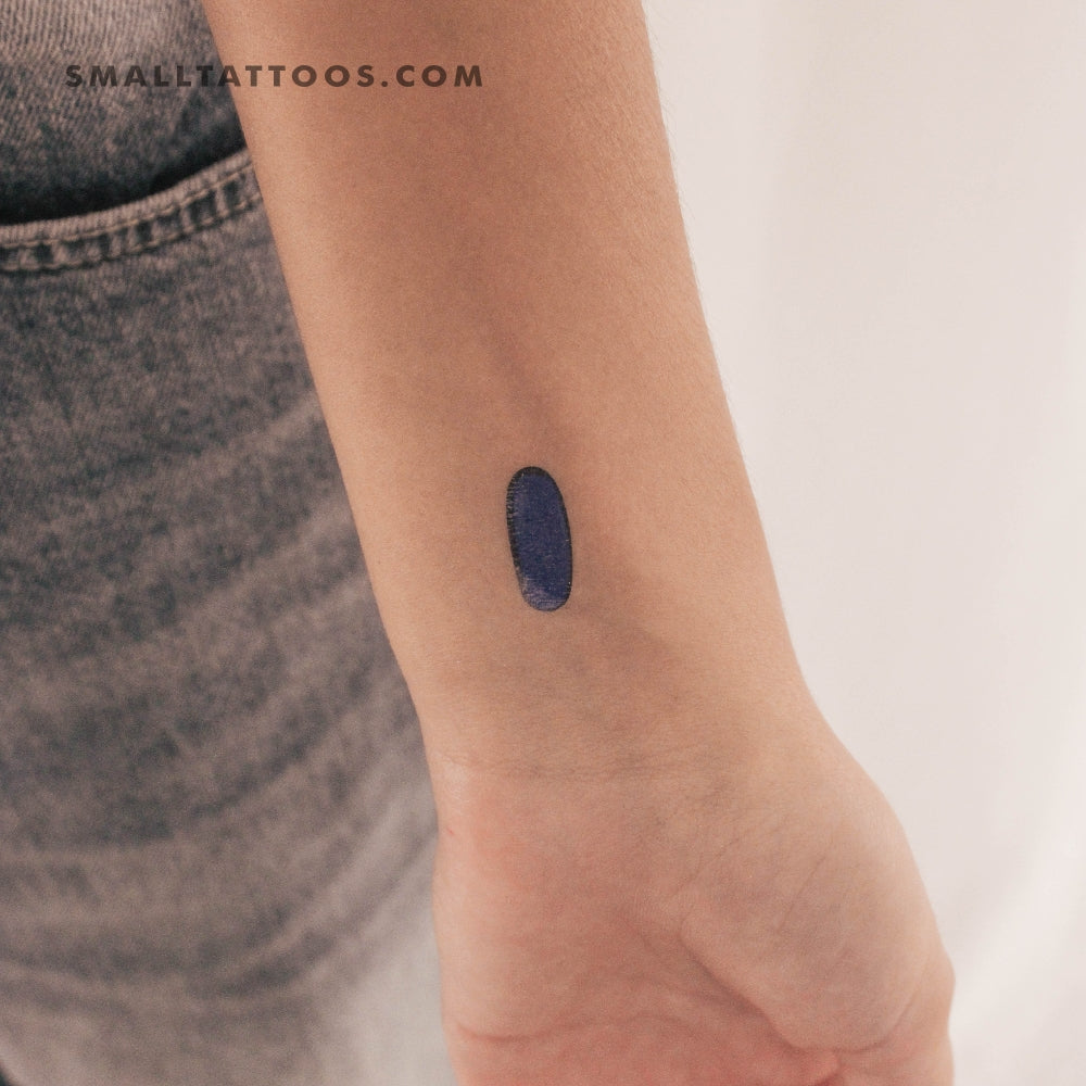 Tatuaje temporal de pastilla azul - Juego de 3