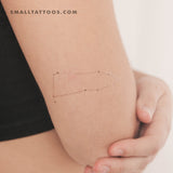 Minimalist Capricornus Constellation Temporary Tattoo by Puntuak (Set of 3)