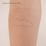 Minimalist Capricornus Constellation Temporary Tattoo by Puntuak (Set of 3)