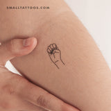 Sign Language E Temporary Tattoo (Set of 3)