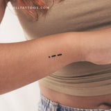 Morse Code W Temporary Tattoo (Set of 3)