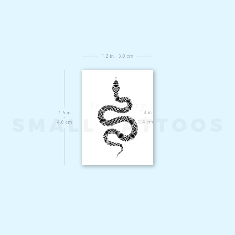 Small Dot Snake Temporary Tattoo (Set of 3)