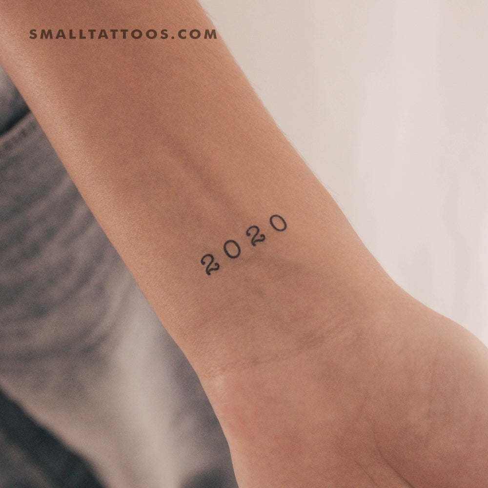 Tatuaje temporal del año de nacimiento 2020 (juego de 3)