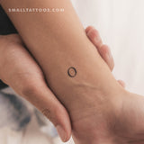 O Uppercase Serif Letter Temporary Tattoo (Set of 3)
