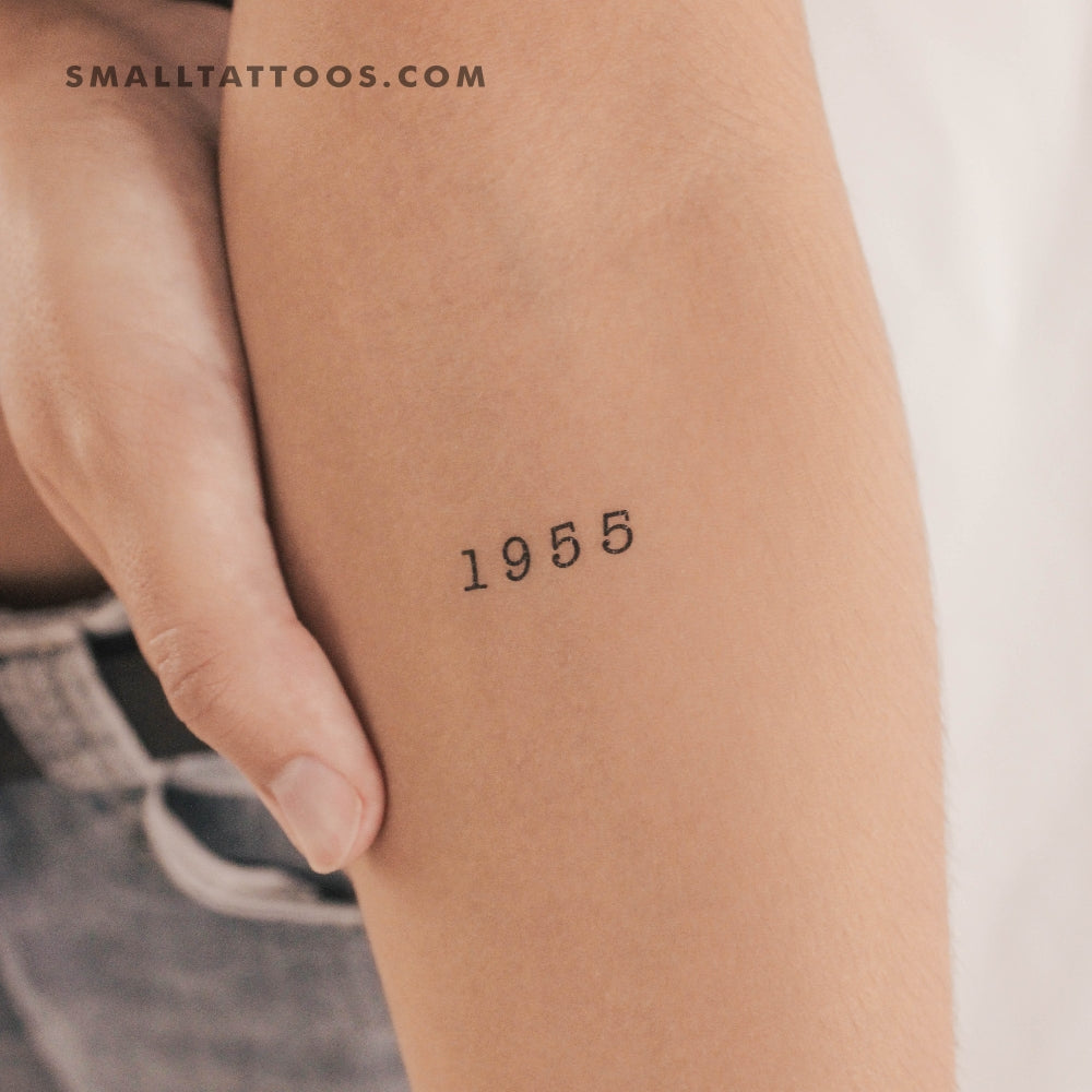 Tatuaje temporal del año de nacimiento 1955 (juego de 3)