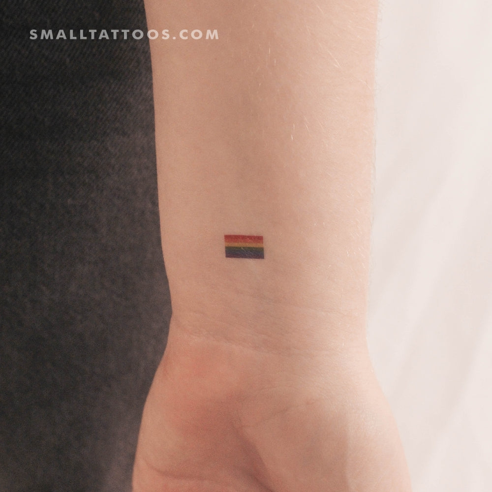 Tatuaje temporal de la bandera del arcoíris (juego de 3)