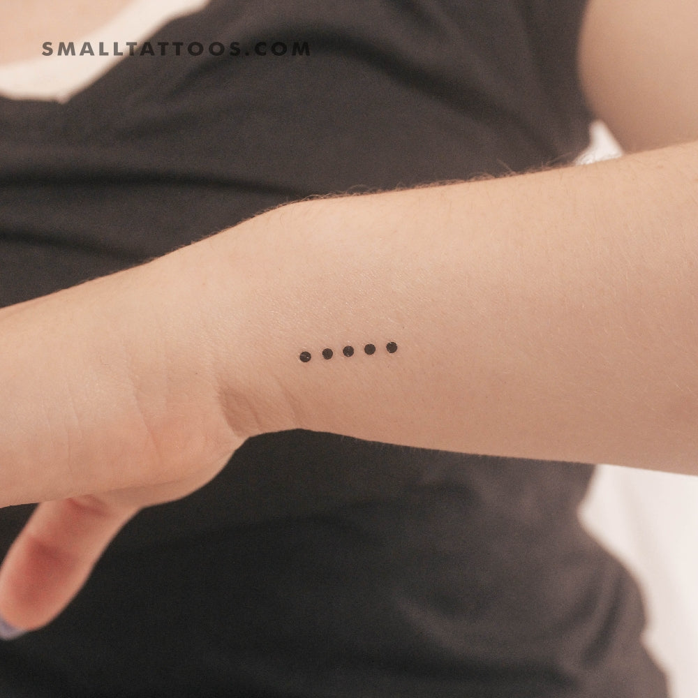 Tatuaje temporal de código Morse 5 (juego de 3)