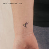 Watercolor Hummingbird Temporary Tattoo (Set of 3)