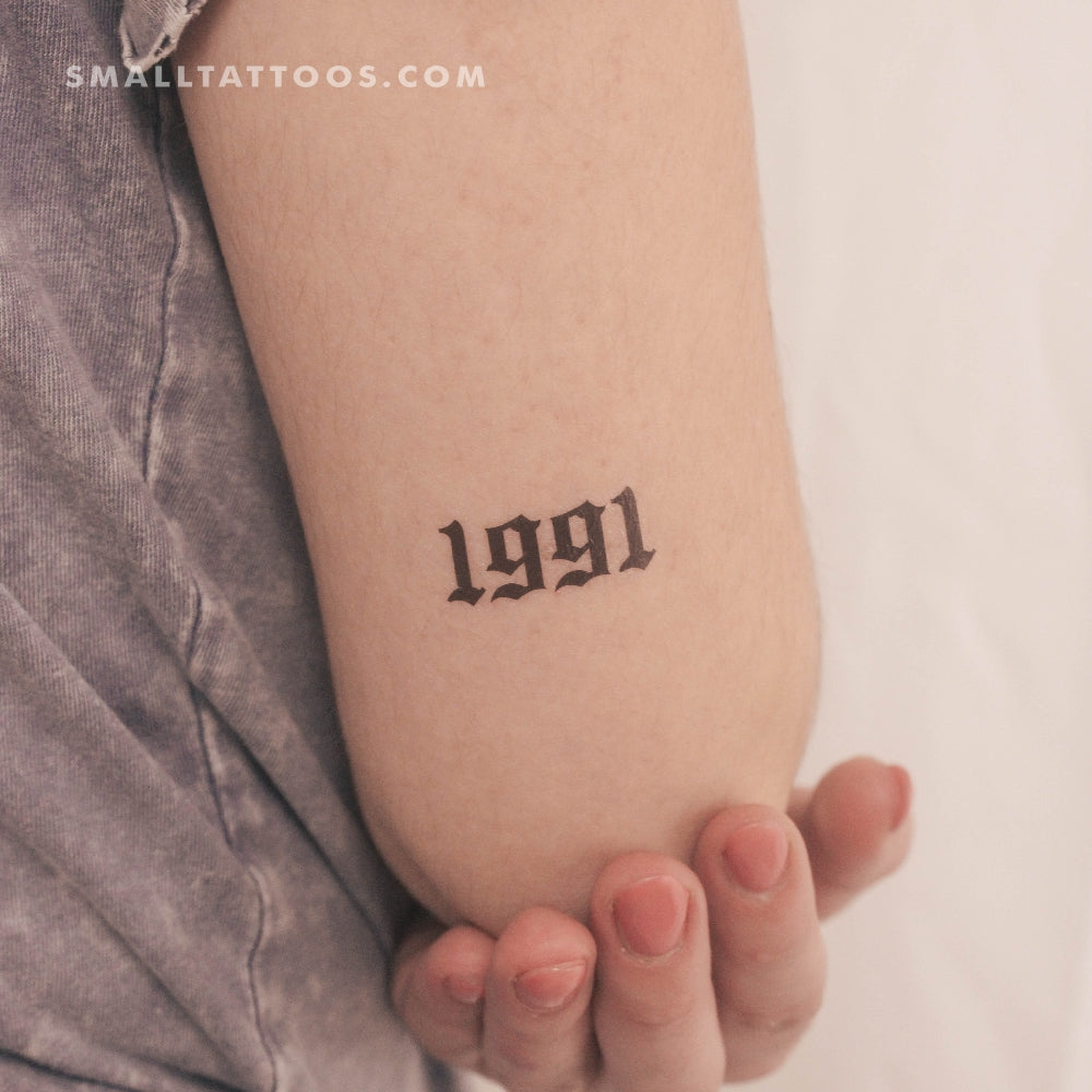 Tatuaje temporal gótico de 1991 (juego de 3)