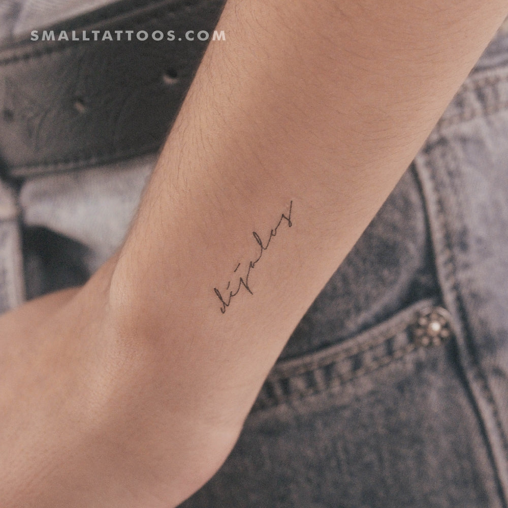 Handwritten Font Déjalos Temporary Tattoo (Set of 3)