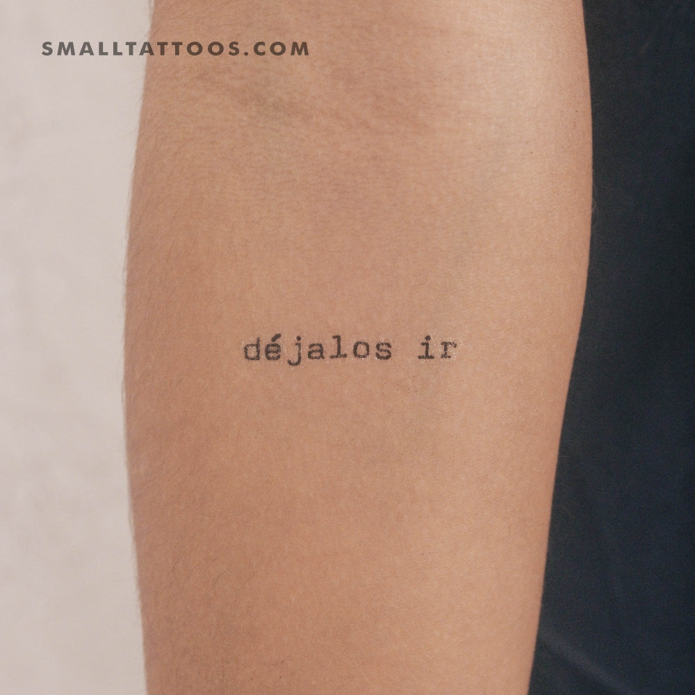 Tatuaje temporal "Déjalos Ir" (juego de 3)