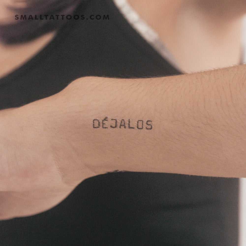 Uppercase DÉJALOS Temporary Tattoo (Set of 3) – Small Tattoos, image size:1000x1000