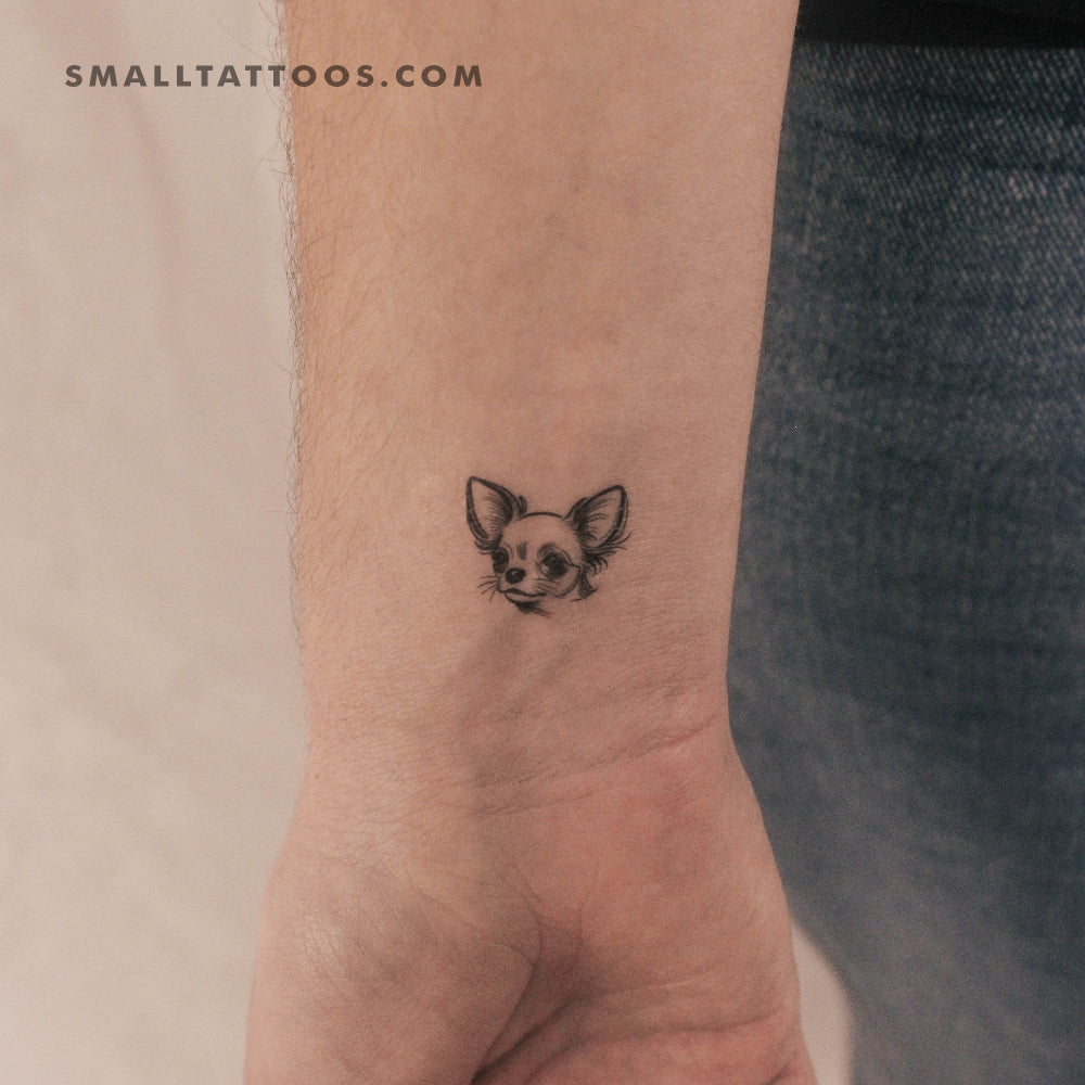 Tatuaje temporal de chihuahua (juego de 3)