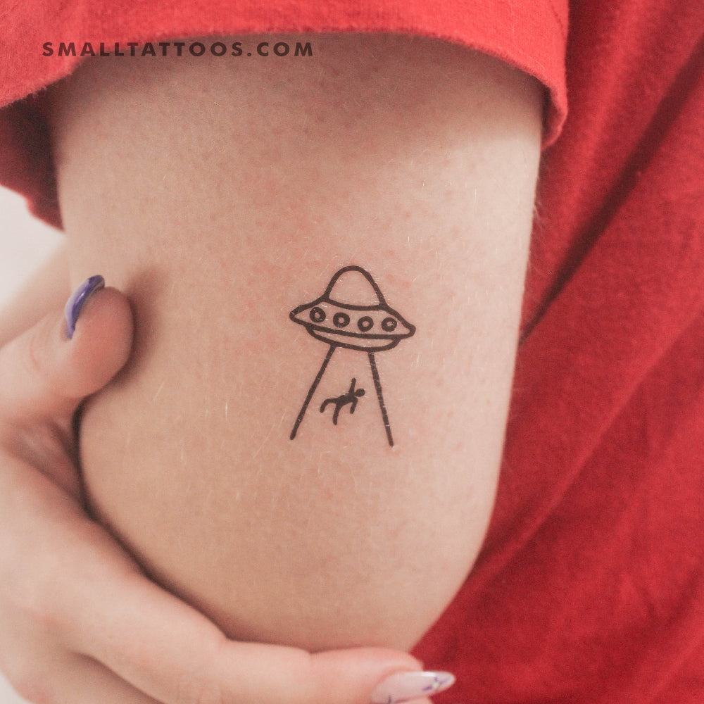 Tatuaje temporal de abducción extraterrestre (juego de 3)